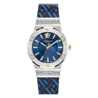 Versace Ladies Watch Greca 38mm Logo Blue VEVH01421