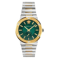 Versace Men's Watch Greca Logo Small Seconds Two-Tone Green VEVI00420