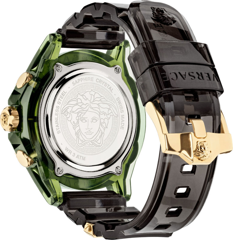 Versace Unisex Watch Chronograph Active Military Green VEZ700321