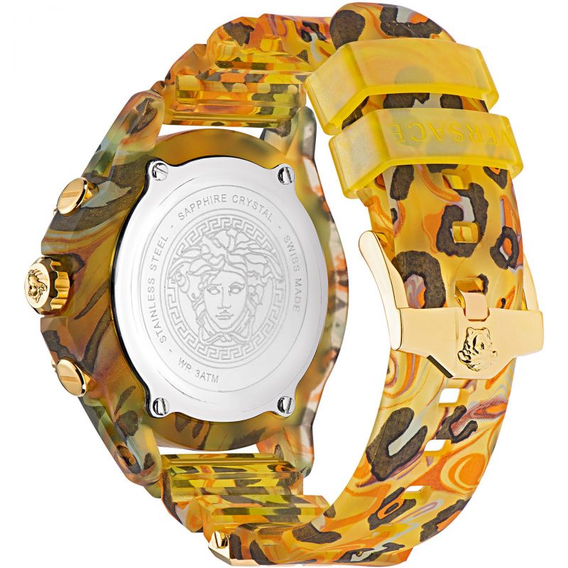 Versace Unisex Watch Chronograph Active Yellow Leopard VEZ700822