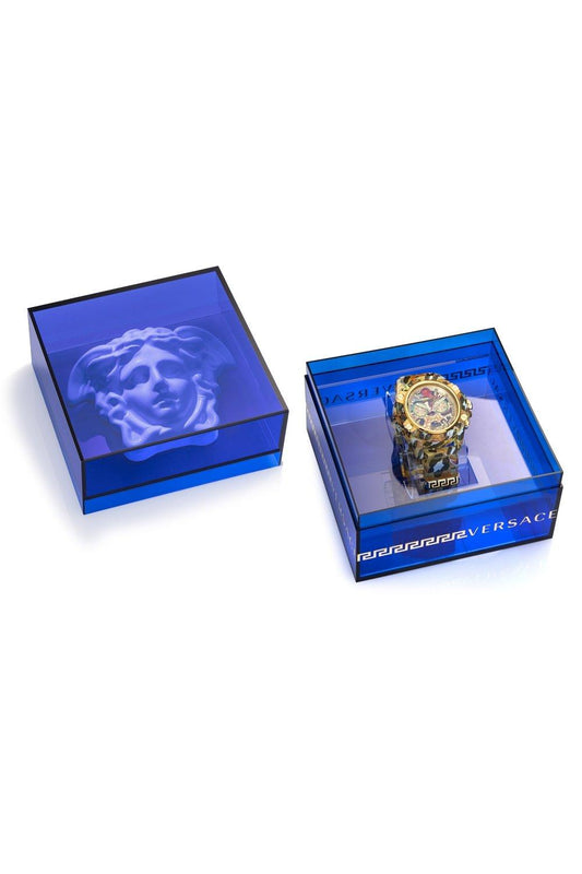 Versace Unisex Watch Chronograph Active Yellow Leopard VEZ700822