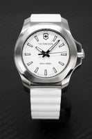 Victorinox Ladies Watch I.N.O.X V White Dial White Rubber Strap 241769