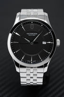 Victorinox Men's Watch Alliance Black Stainless Steel Bracelet 241801