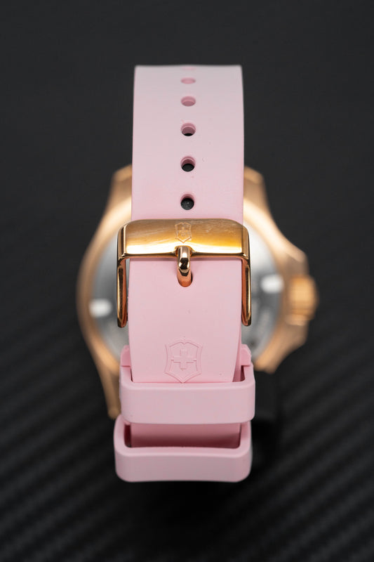 Victorinox Ladies Watch I.N.O.X V Pink Dial Pink Rubber Strap 241807