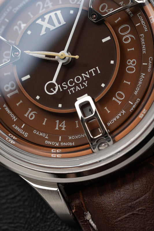 Visconti Watch Opera GMT Automatic 43.5mm Brown KW23-12