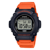 Casio Watch Chronograph Digital Black Orange W-219H-4AV