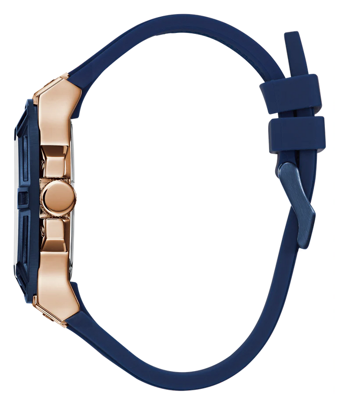 Guess Rigor Men's Blue Rose Gold Watch W0247G3