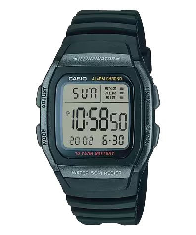 Casio Digital Black Watch W-96H-1BV