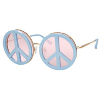 Yaz Bukey x Linda Farrow Blue Pink Sunglasses YAZ8C2SUN