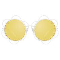 Yaz Bukey x Linda Farrow Yellow Sunglasses YAZ9C1SUN