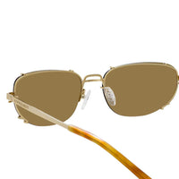 Y/Project x Linda Farrow Brown Polarised Sunglasses YP2C3SUN