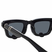 Y/Project x Linda Farrow Black Polarised Sunglasses YP4C1SUN