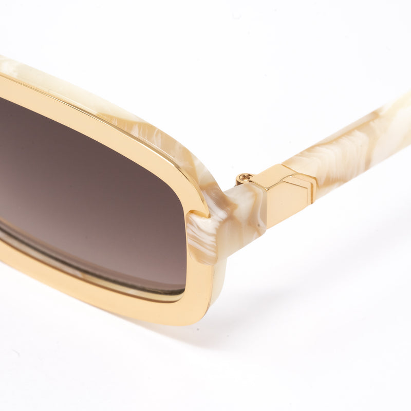 Y/Project x Linda Farrow Brown Ivory Sunglasses YP6C1SUN