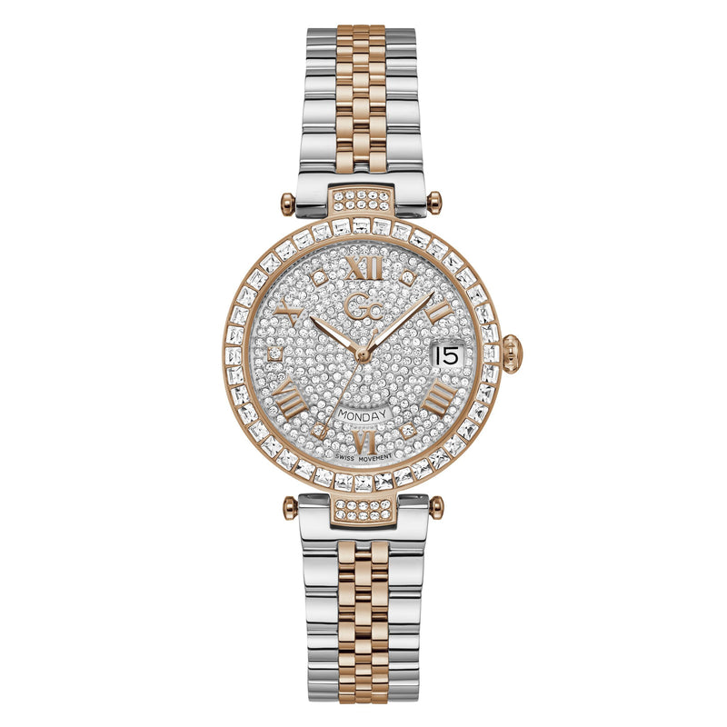 Gc Flair Crystal Ladies White Watch Z01014L1MF