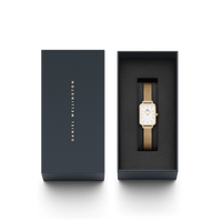 Daniel Wellington Quadro Pressed Evergold Ladies White Watch DW00100556