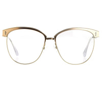 Agent Provocateur Eyeglasses Oval Beige/Silver - WatchPilot