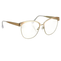 Agent Provocateur Eyeglasses Oval Beige/Silver - WatchPilot