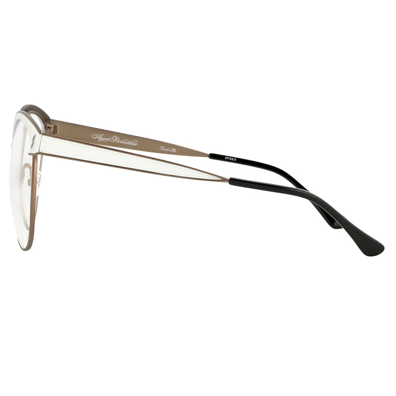 Agent Provocateur Eyeglasses Oval White/Dark Brown - WatchPilot