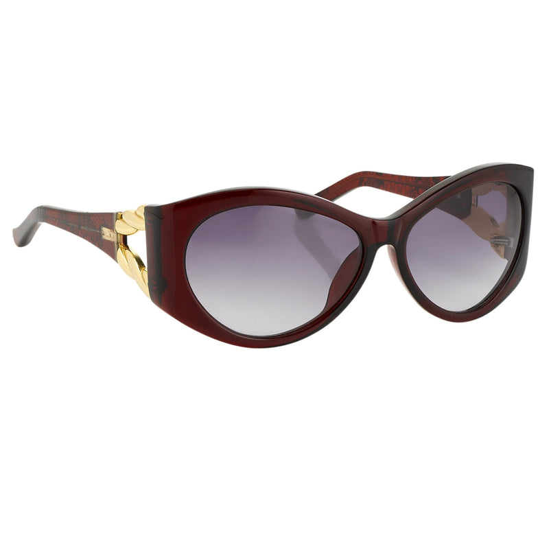 Agent Provocateur Sunglasses Oversized Frame Burgundy and Grey Lenses Category 3 - AP17C3SUN - WatchPilot