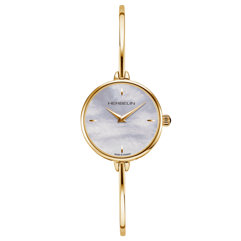 Analogue Watch - Herbelin Fil Wire And Golden PVD 26 Mm Ladies Gold Watch 17206BP19