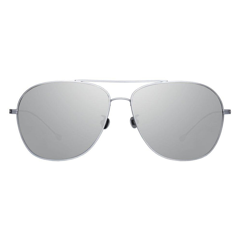 Ann Demeulemeester Men Sunglasses Titanium 925 Silver with Silver Mirror Lenses AD48C2SUN - Watches & Crystals