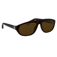 Ann Demeulemeester Sunglasses Amber Tortoise Shell tone 925 Silver with Brown Lenses Category 3 Dark Tint AD1C4SUN - Watches & Crystals