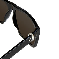 Ann Demeulemeester Sunglasses Angular Black 925 Silver with Grey Lenses Category 3 Dark Tint AD37C1SUN - Watches & Crystals