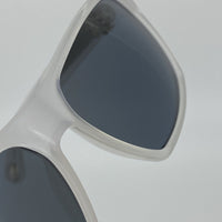 Ann Demeulemeester Sunglasses Angular White 925 Silver with Grey Lenses AD37C4SUN - Watches & Crystals