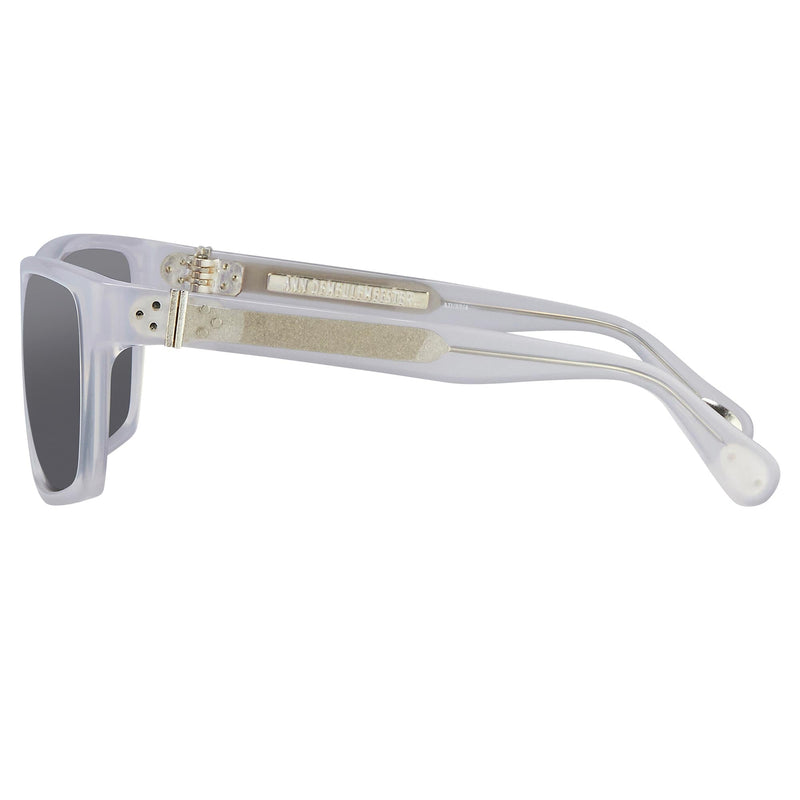 Ann Demeulemeester Sunglasses Angular White 925 Silver with Grey Lenses AD37C4SUN - Watches & Crystals