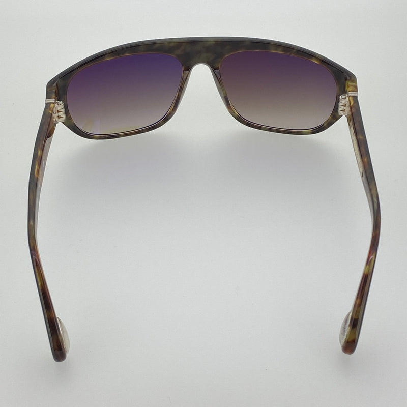 Ann Demeulemeester Sunglasses Black Tortoise Shell Flat Top 925 Silver with Brown Lenses AD1C6SUN - Watches & Crystals