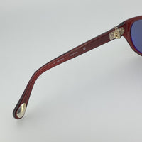 Ann Demeulemeester Sunglasses Bordeaux Red 925 Silver with Blue Lenses AD1C3SUN - Watches & Crystals