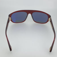 Ann Demeulemeester Sunglasses Bordeaux Red 925 Silver with Blue Lenses AD1C3SUN - Watches & Crystals