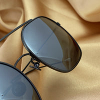 Ann Demeulemeester Sunglasses Brushed Gun Metal Silver 925 Silver with Grey Lenses CAT3 AD63C2SUN - Watches & Crystals