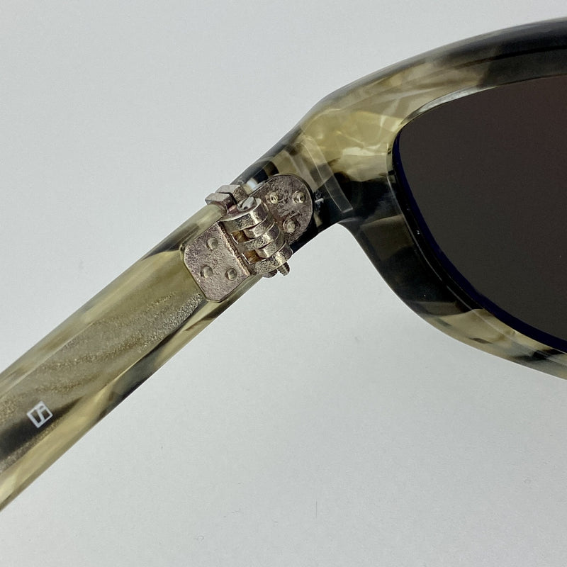 Ann Demeulemeester Sunglasses Cat Eye Horn 925 Silver with Green Lenses Category 3 Dark Tint AD29C3SUN - Watches & Crystals