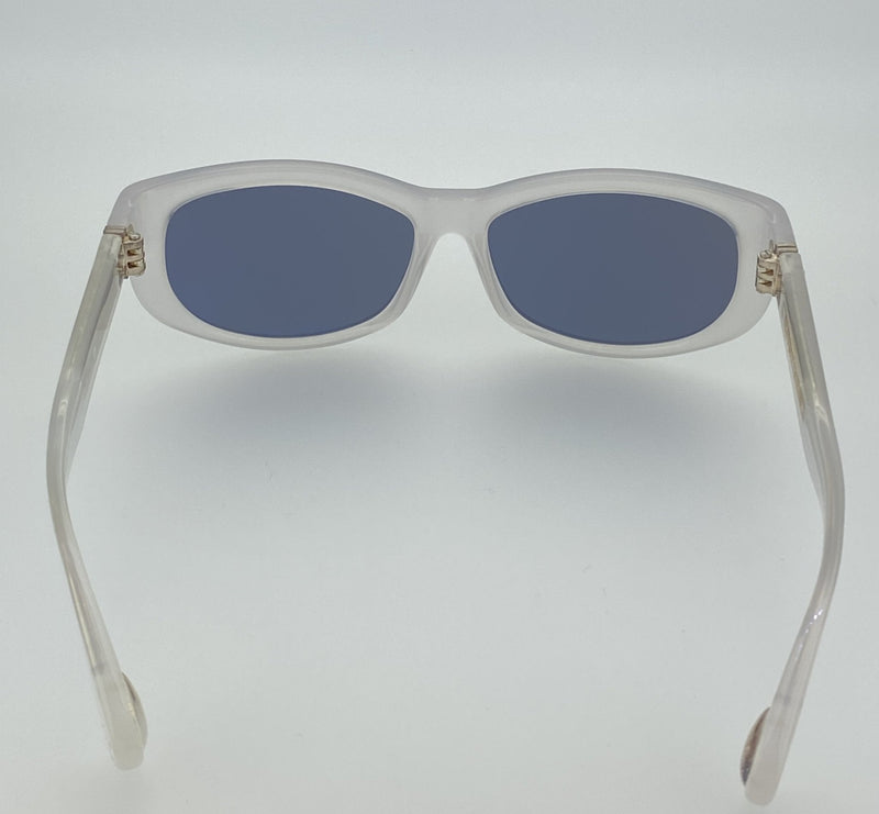 Ann Demeulemeester Sunglasses Cat Eye White 925 Silver with Grey Lenses AD29C4SUN - Watches & Crystals