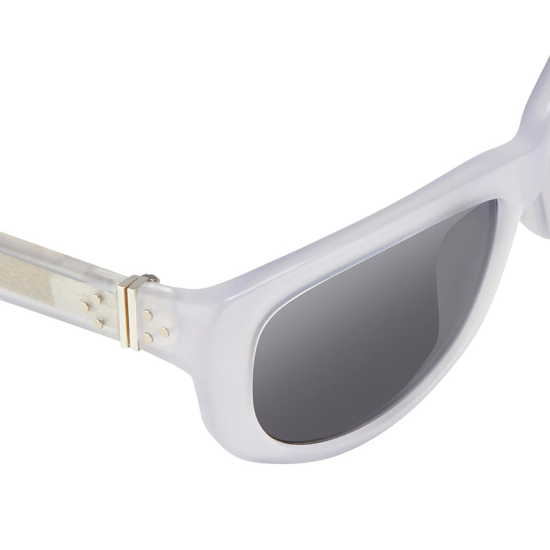 Ann Demeulemeester Sunglasses Cat Eye White 925 Silver with Grey Lenses AD29C4SUN - Watches & Crystals