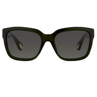 Ann Demeulemeester Sunglasses D-Frame Green 925 Silver with Green Graduated Lenses Category 3 AD9C7SUN - Watches & Crystals