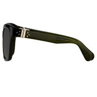 Ann Demeulemeester Sunglasses D-Frame Green 925 Silver with Green Graduated Lenses Category 3 AD9C7SUN - Watches & Crystals