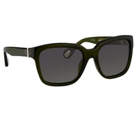 Ann Demeulemeester Sunglasses D-Frame Green 925 Silver with Green Graduated Lenses Category 3 AD9C7SUN - Watches & Crystals