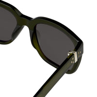 Ann Demeulemeester Sunglasses D-Frame Green 925 Silver with Green Graduated Lenses Category 3 AD9C7SUN - Watches & Crystals