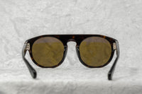 Ann Demeulemeester Sunglasses Flat Top Amber Tortoise Shell 925 Silver with Brown Lenses Category 3 AD10C4SUN - Watches & Crystals