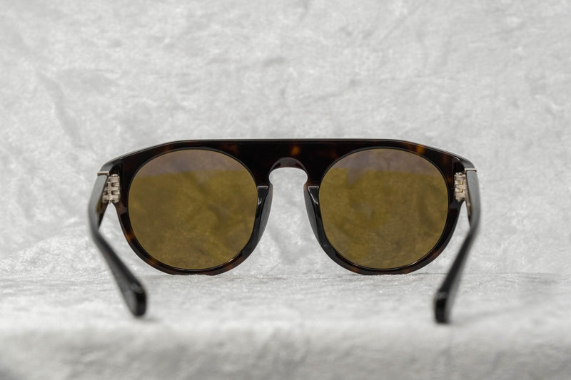 Ann Demeulemeester Sunglasses Flat Top Amber Tortoise Shell 925 Silver with Brown Lenses Category 3 AD10C4SUN - Watches & Crystals