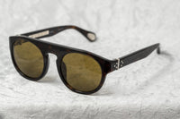 Ann Demeulemeester Sunglasses Flat Top Amber Tortoise Shell 925 Silver with Brown Lenses Category 3 AD10C4SUN - Watches & Crystals