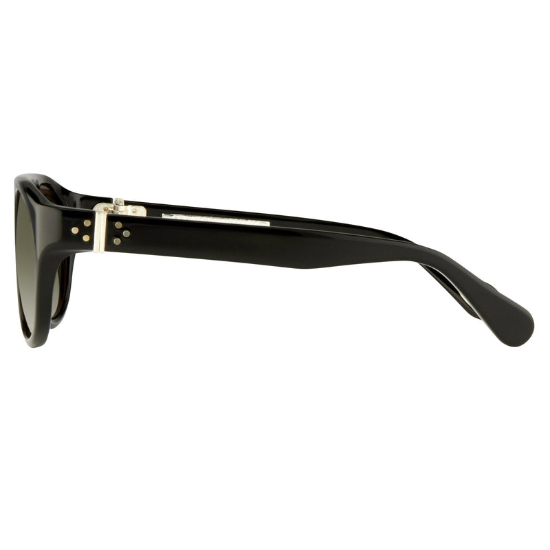 Ann Demeulemeester Sunglasses Flat Top Black 925 Silver with Grey Lenses Category 3 AD10C1SUN - Watches & Crystals