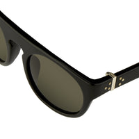 Ann Demeulemeester Sunglasses Flat Top Black 925 Silver with Grey Lenses Category 3 AD10C1SUN - Watches & Crystals