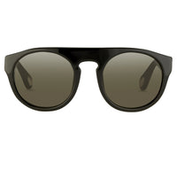 Ann Demeulemeester Sunglasses Flat Top Black 925 Silver with Grey Lenses Category 3 AD10C1SUN - Watches & Crystals