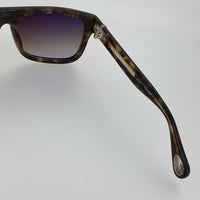 Ann Demeulemeester Sunglasses Flat Top Black Tortoise Shell 925 Silver with Brown Lenses AD2C6SUN - Watches & Crystals