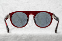 Ann Demeulemeester Sunglasses Flat Top Bordeaux Red 925 Silver with Blue Lenses Category 2 AD10C3SUN - Watches & Crystals