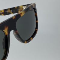 Ann Demeulemeester Sunglasses Flat Top Tortoise Shell 925 Silver with Grey Lenses CAT3 AD2C2SUN - Watches & Crystals