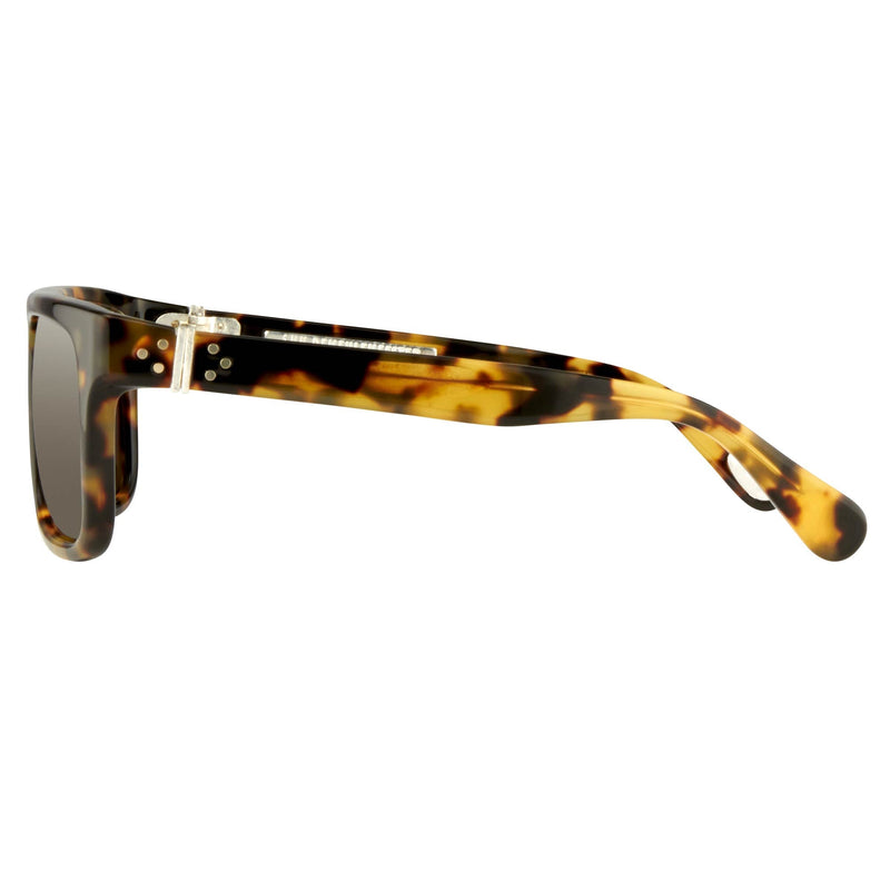 Ann Demeulemeester Sunglasses Flat Top Tortoise Shell 925 Silver with Grey Lenses CAT3 AD2C2SUN - Watches & Crystals